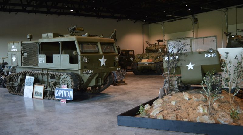 Tracked vehicles on display at the World War II American Experience. (Anthony C. Hayes)